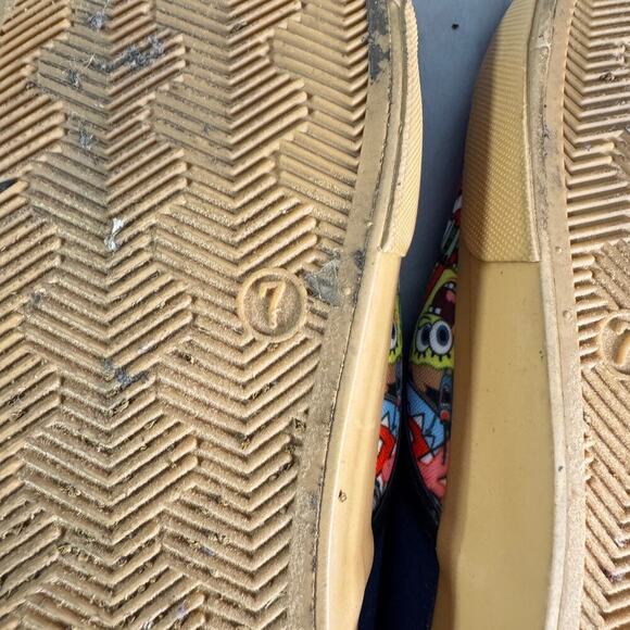 SpongeBob SquarePants Shoes Nickelodeon Ground Up Sz 7 Slip On Sneakers - Picture 9 of 11